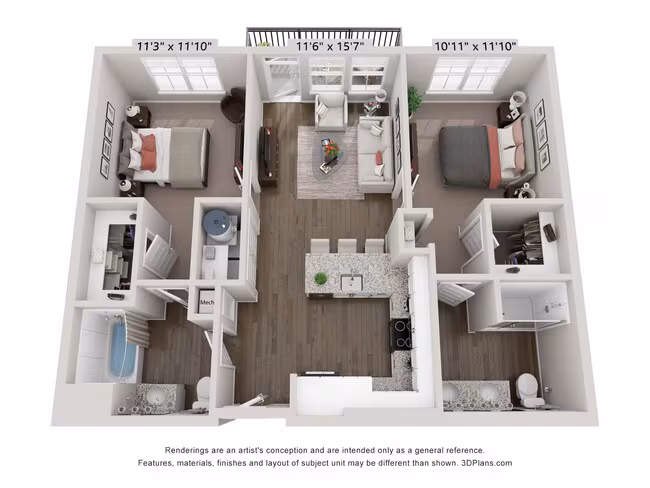 Unit 2209 4408 floor plan